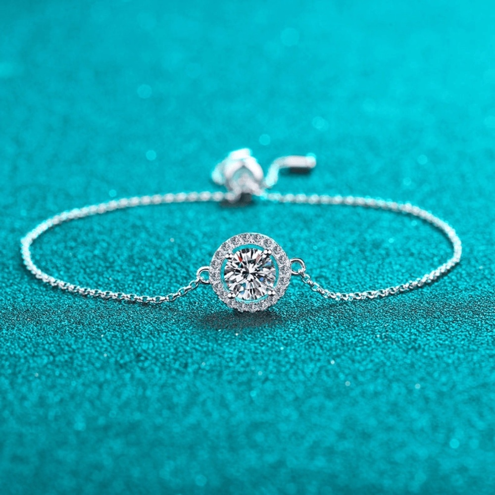 Moissanite Bracelet in 925 Sterling Silver